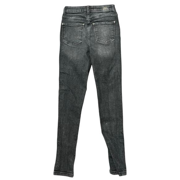 Zara Women's Black Skinny Slim Fit High Waist Stretch Denim Jeans Pants Size 4 - Picture 2 of 4